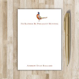 Personalized Pheasant Bird Notepad | Pheasant Hunting Gift