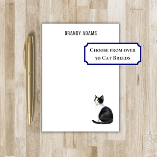 Personalized Cat Notepad | Cat Lover Gift | Customize with Cat of your Choice & Name | Customize with Multiple Cats