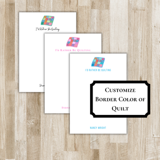 Personalized Quilting Notepad | Quilter's Gift | Quilt Notepad