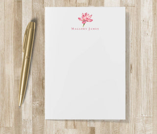 Lotus Flower Luxury Notepads | Personalized Lotus Flower Notepads | Bridesmaid Gift | Bachelorette Party Gift | Birthday