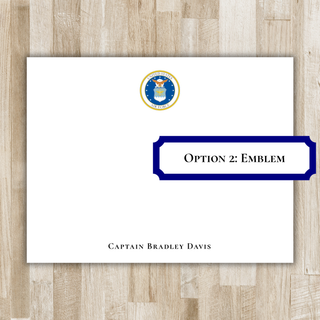 Personalized US Air Force Stationery Set / Stationary | United States Air Force Flat Notecards