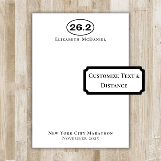 Personalized Marathon 26.2 Notepad | Runners Notepad | Half Marathon Notepad