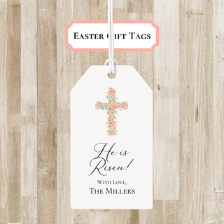 Personalized Easter Gift Tags | He Is Risen! Christian Easter Tags
