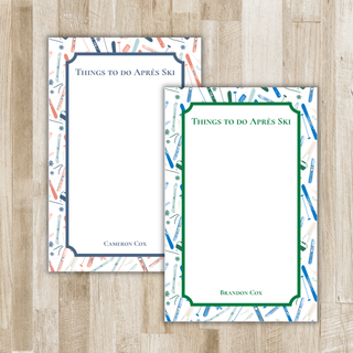Personalized Skiing Notepad | Aprés Ski Notepad