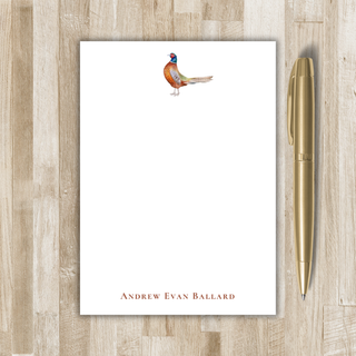 Personalized Pheasant Bird Notepad | Pheasant Hunting Gift
