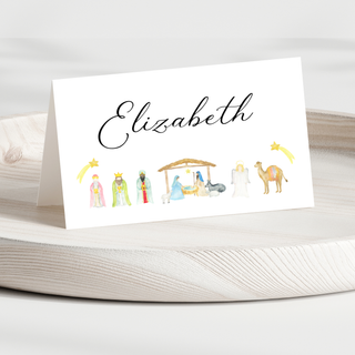 Christmas Nativity Scene Place Cards