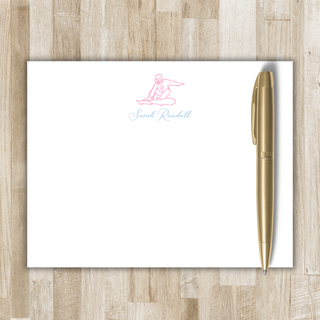 Personalized Snowboarding Stationery | Snowboarder Notecards