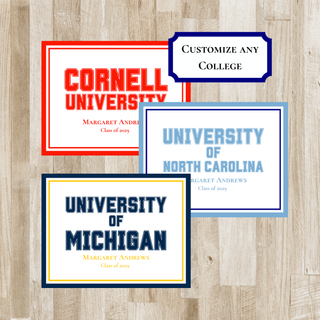 Personalized Folded College Notecards | Graduate Gift | High School Graduation | College Stationery