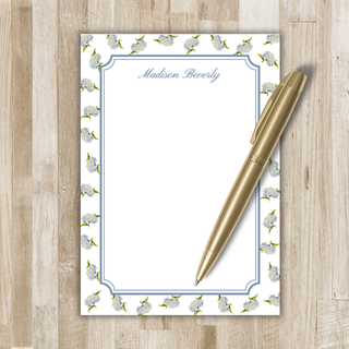 Personalized Hydrangea Stationery Gift Set | Notecards, Notepad, & Enclosure Cards
