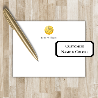 Personalized Water Polo Stationery | Water Polo Flat Notecards | H2O Polo Gift