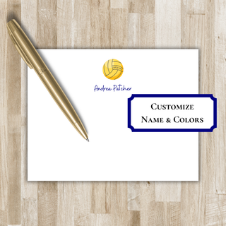 Personalized Water Polo Stationery | Water Polo Flat Notecards | H2O Polo Gift