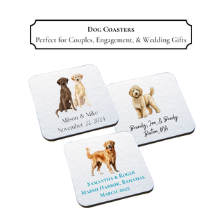 Custom Dog Coasters | Customize Dog Breed & Text