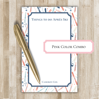 Personalized Skiing Notepad | Aprés Ski Notepad