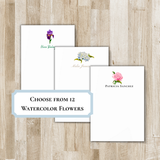 Watercolor Flower Notepad | Personalized Notepad - Choose your Flower