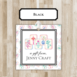 Personalized Mahjong Gift Tags & Enclosure Cards | Mahjong Party Calling Cards