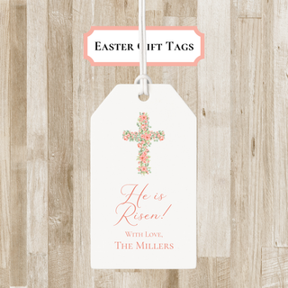 Personalized Easter Gift Tags | He Is Risen! Christian Easter Tags