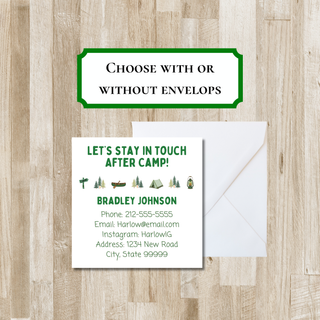Personalized Camp Contact Cards | Summer Camp Calling Cards | Kids Enclosure Cards | Stay In Touch After Camp (Copy)