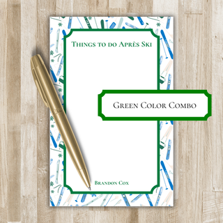 Personalized Skiing Notepad | Aprés Ski Notepad