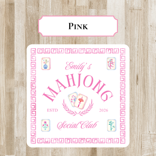 Colorful Personalized Mahjong Coasters | Mahjong Party Gift