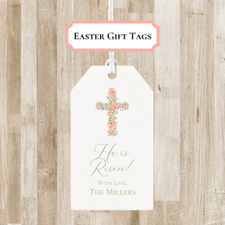 Personalized Easter Gift Tags | He Is Risen! Christian Easter Tags