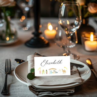 Christmas Nativity Scene Place Cards