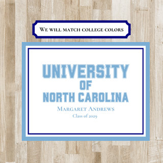 Personalized Folded College Notecards | Graduate Gift | High School Graduation | College Stationery
