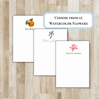 Watercolor Flower Notepad | Personalized Notepad - Choose your Flower