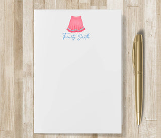 Personalized Tennis Skirt Notepad | Tennis Gift