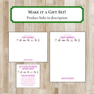 Personalized Summer Camp Notepad | Kid's Camp Notes / Stationery
