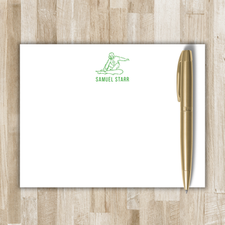Personalized Snowboarding Stationery | Snowboarder Notecards