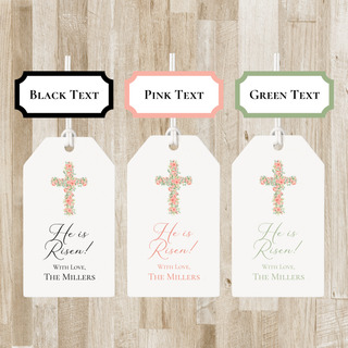Personalized Easter Gift Tags | He Is Risen! Christian Easter Tags