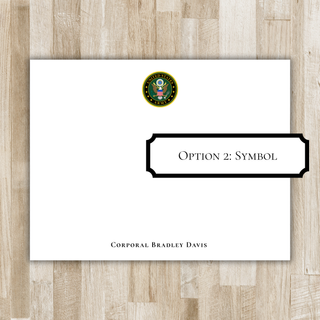Personalized US Army Stationery Set / Stationary | United States Army Flat Notecards | Military Gift | Soldier Gift