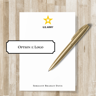 US Army Notepad | US Military Gift | United States Army Soldier Gift | Personalized Notepad