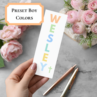 Personalized Easter Bookmark for Kids - Easter Basket Gift - Kid's Bible Verse Bookmark