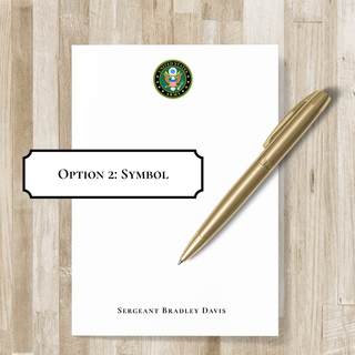 US Army Notepad | US Military Gift | United States Army Soldier Gift | Personalized Notepad