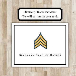 Personalized Folded US Army Notecards | United States Army Gift | Military Notecards | Soldier Gift
