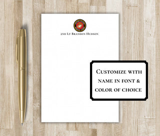 Personalized Marine Corps Seal Notepad | USMC Notepad