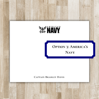 Personalized US Navy Stationery Set / Stationary | United States Navy Flat Notecards | Military Gift