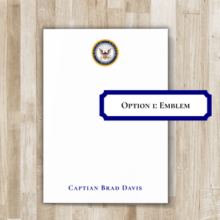 US Navy Notepad | US Military Gift | United States Naval Officer Gift | Personalized Notepad