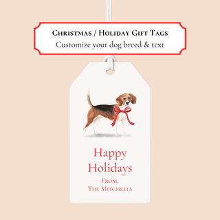 Personalized Christmas Dog Gift Tags | Customize Your Dog Breed
