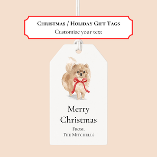 Personalized Christmas Dog Gift Tags | Customize Your Dog Breed