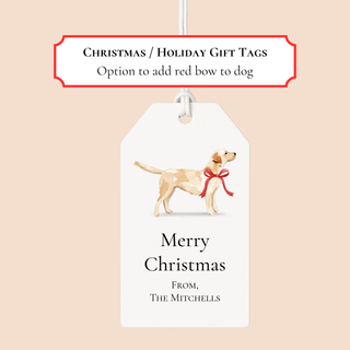 Personalized Christmas Dog Gift Tags | Customize Your Dog Breed
