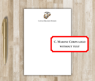 Personalized US Marine Corps Notepad | US Marine Corps Gift | USMC Gift