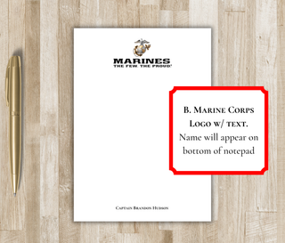 Personalized US Marine Corps Notepad | US Marine Corps Gift | USMC Gift