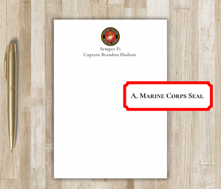 Personalized US Marine Corps Notepad | US Marine Corps Gift | USMC Gift