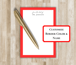Personalized Bordered Elegant Notepad | Business Notepad | Classic Notepad