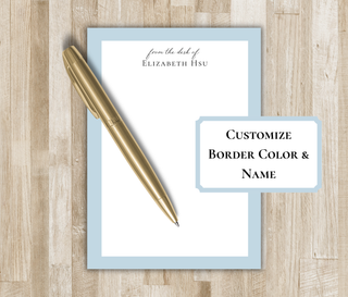 Personalized Bordered Elegant Notepad | Business Notepad | Classic Notepad