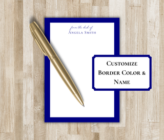 Personalized Bordered Elegant Notepad | Business Notepad | Classic Notepad