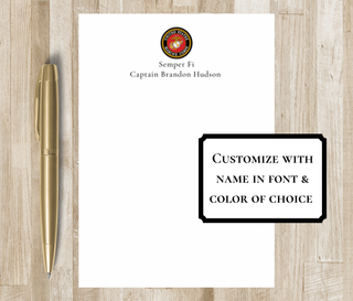 Personalized US Marine Corps Notepad | US Marine Corps Gift | USMC Gift