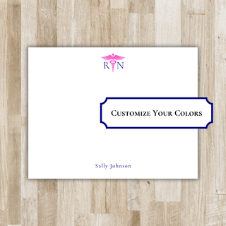 Personalized Nurse Stationery Set | Registered Nurse Notecards
